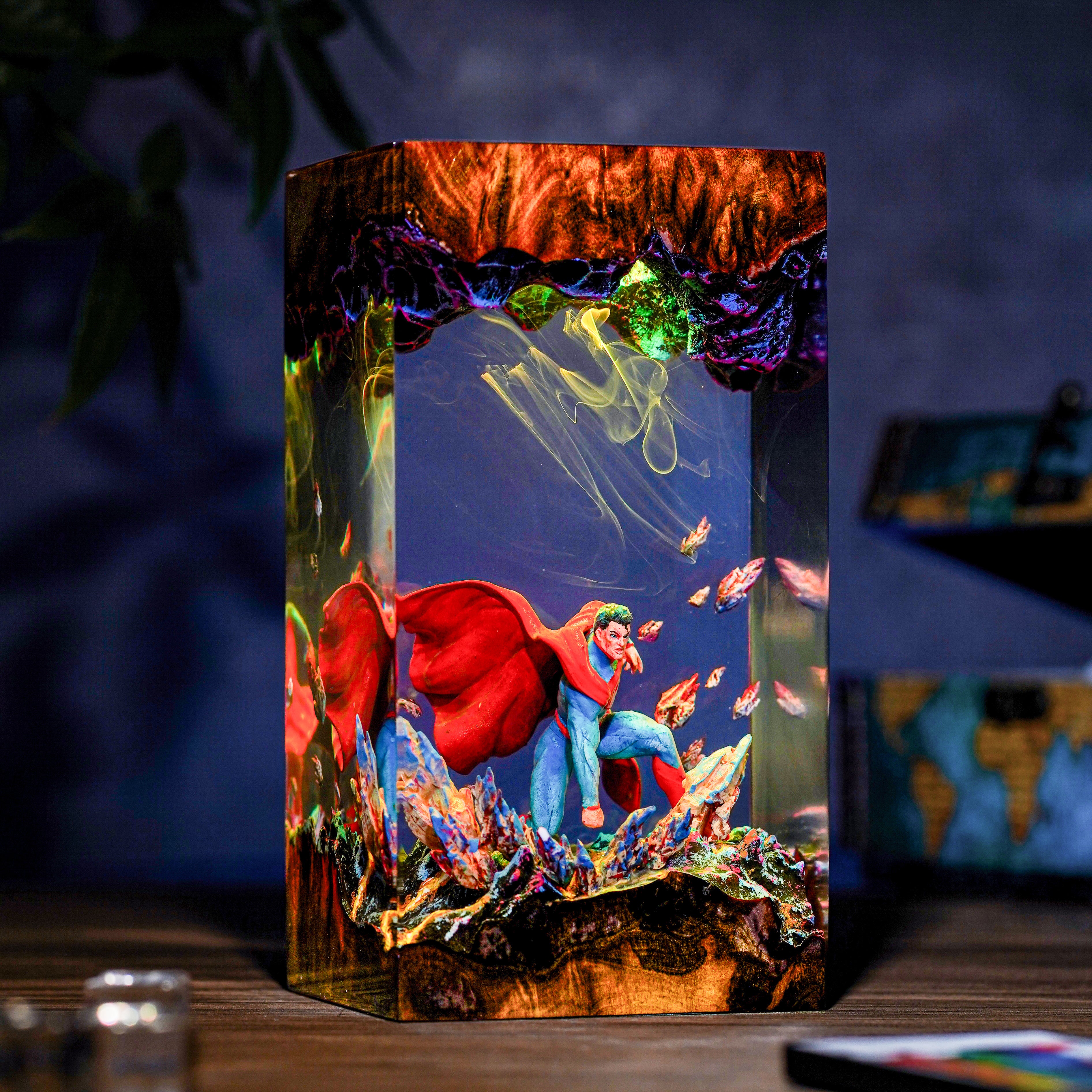 Super man , Man of steel Resin lamp