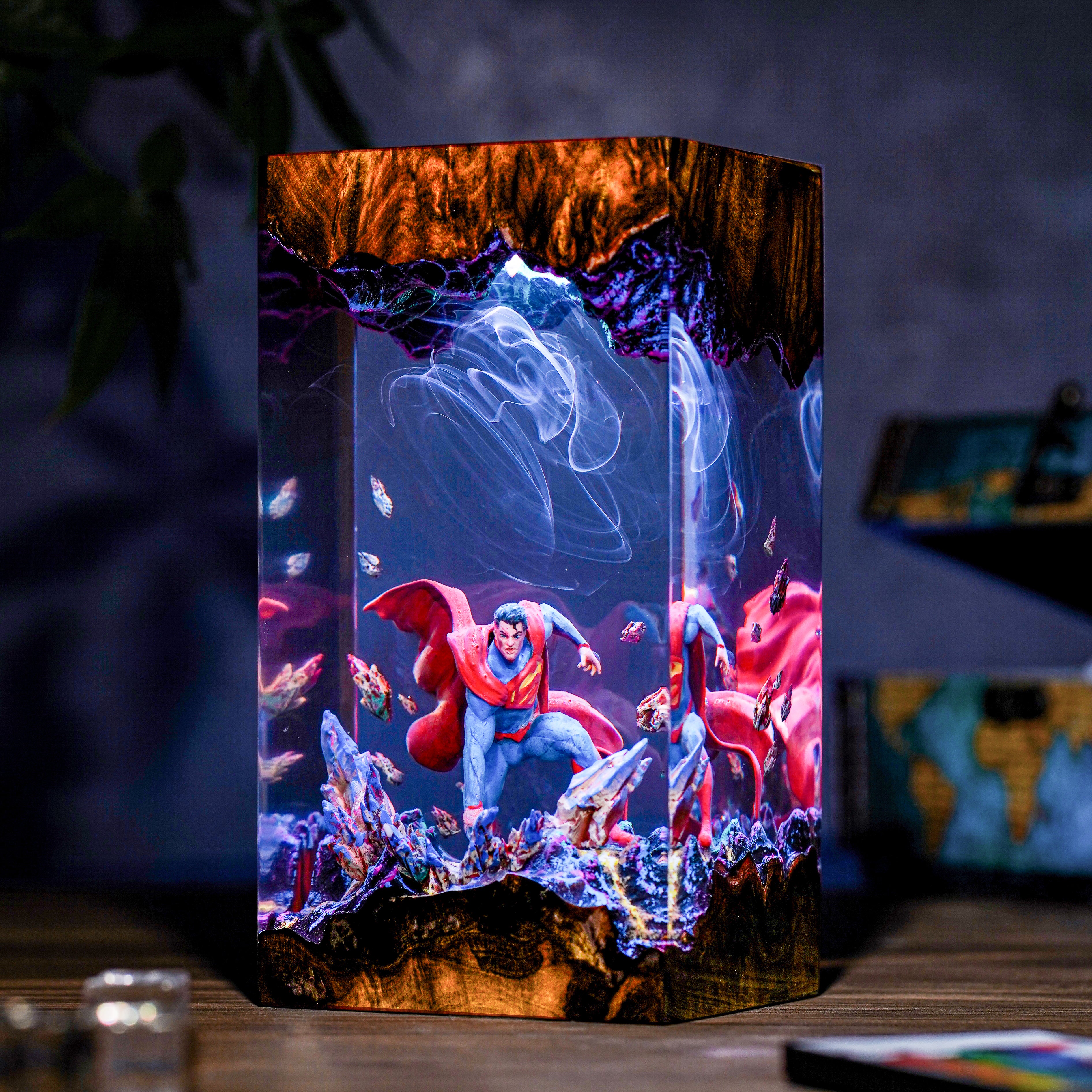 Super man , Man of steel Resin lamp