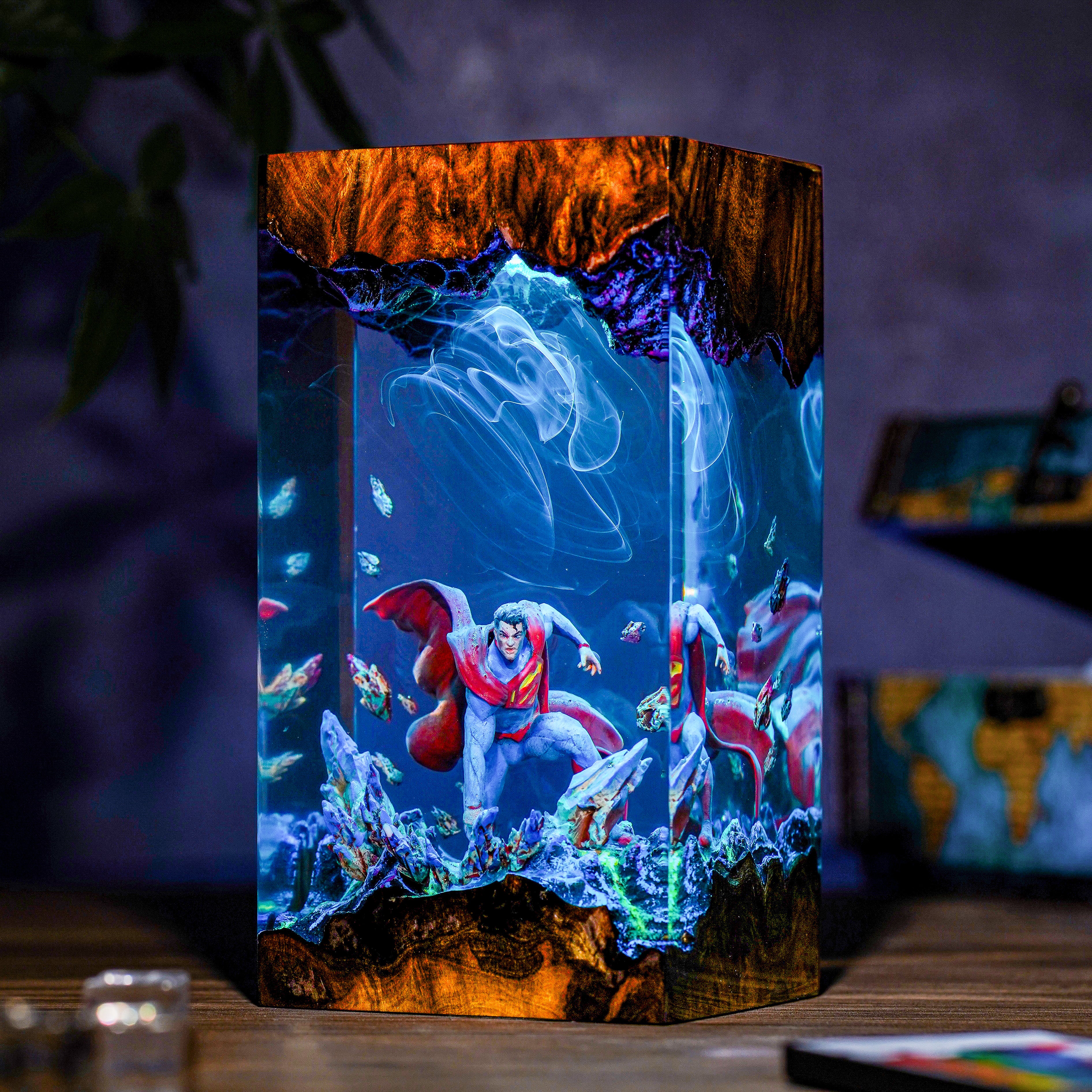 Super man , Man of steel Resin lamp