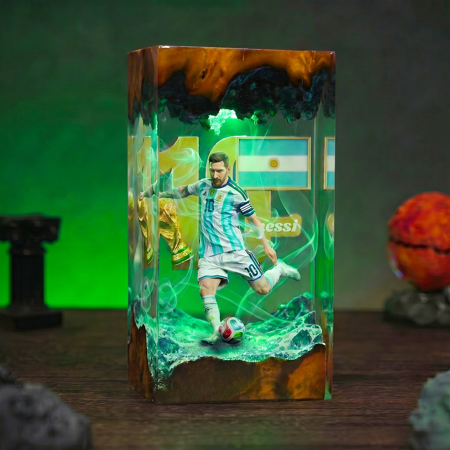 The Best Football Player Resin Lamp