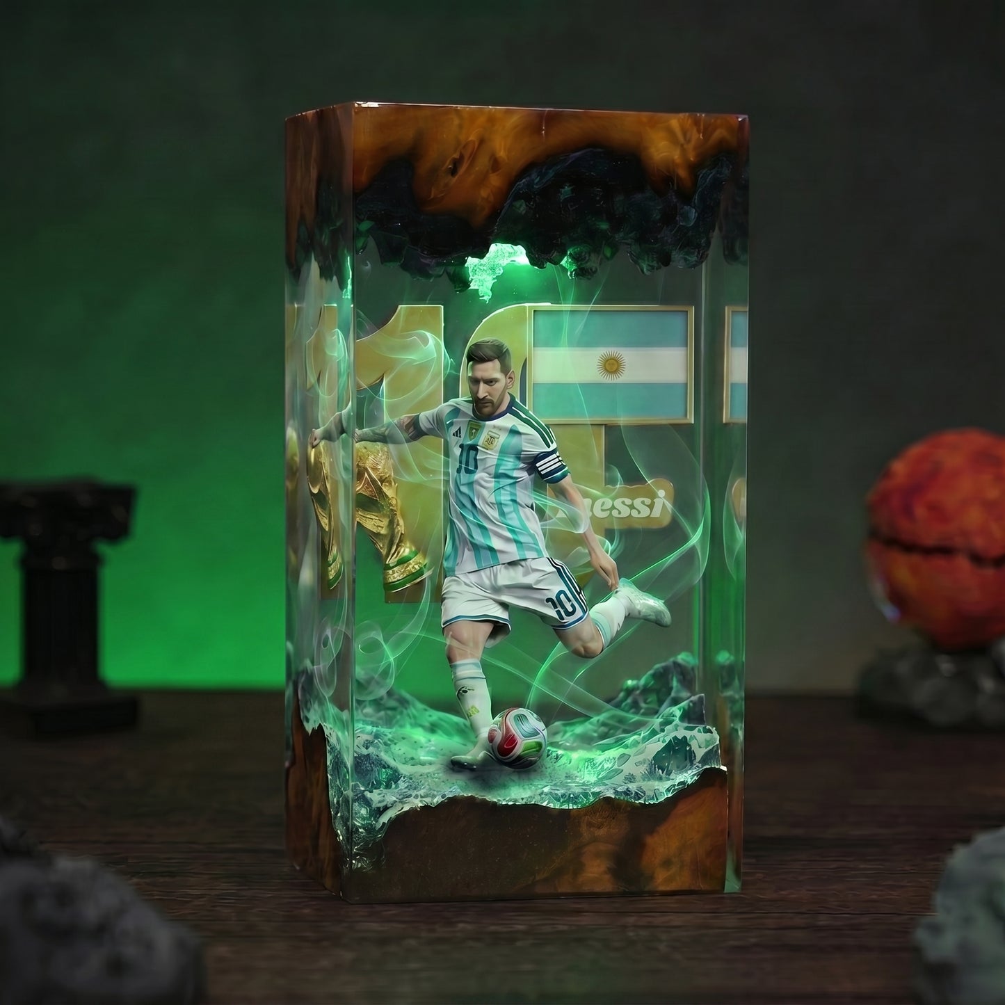 The Best Football Player Resin Lamp