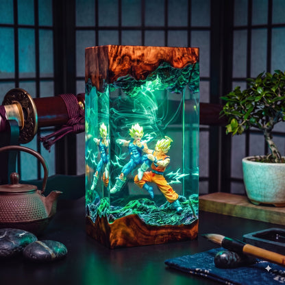 Goku vs Vegeta v2 Resin Lamp