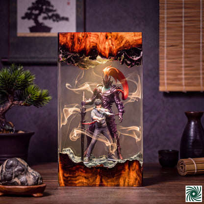 Jin-Woo & Igris Resin Lamp
