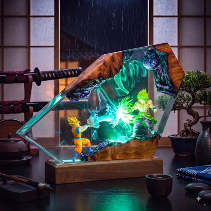 Goku vs Broly Resin Lamp