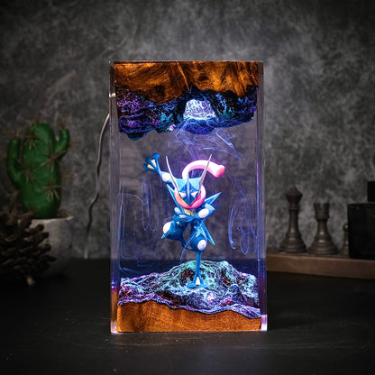 Aqua Ninja: The Cobalt Striker Resin Lamp