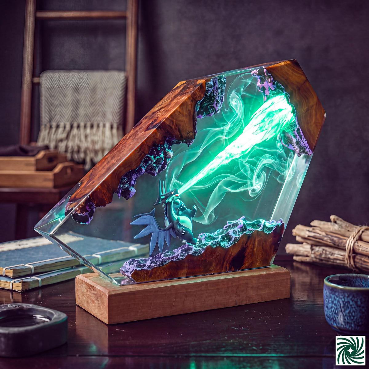 Mega Charizard X Resin Lamp