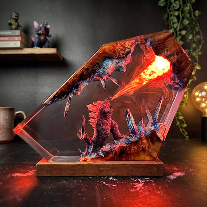 Godzilla 1 Resin Lamp