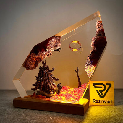 Master of the Rings: Dark Fortress Resin Lamp