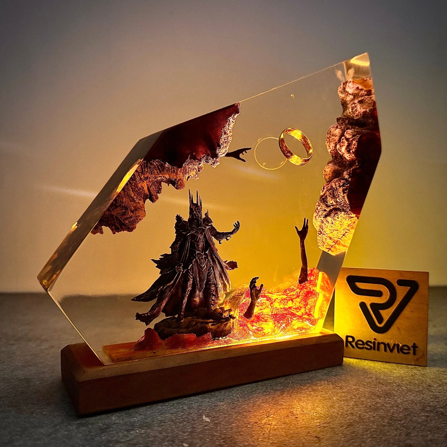 Master of the Rings: Dark Fortress Resin Lamp