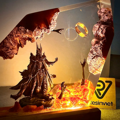 Master of the Rings: Dark Fortress Resin Lamp