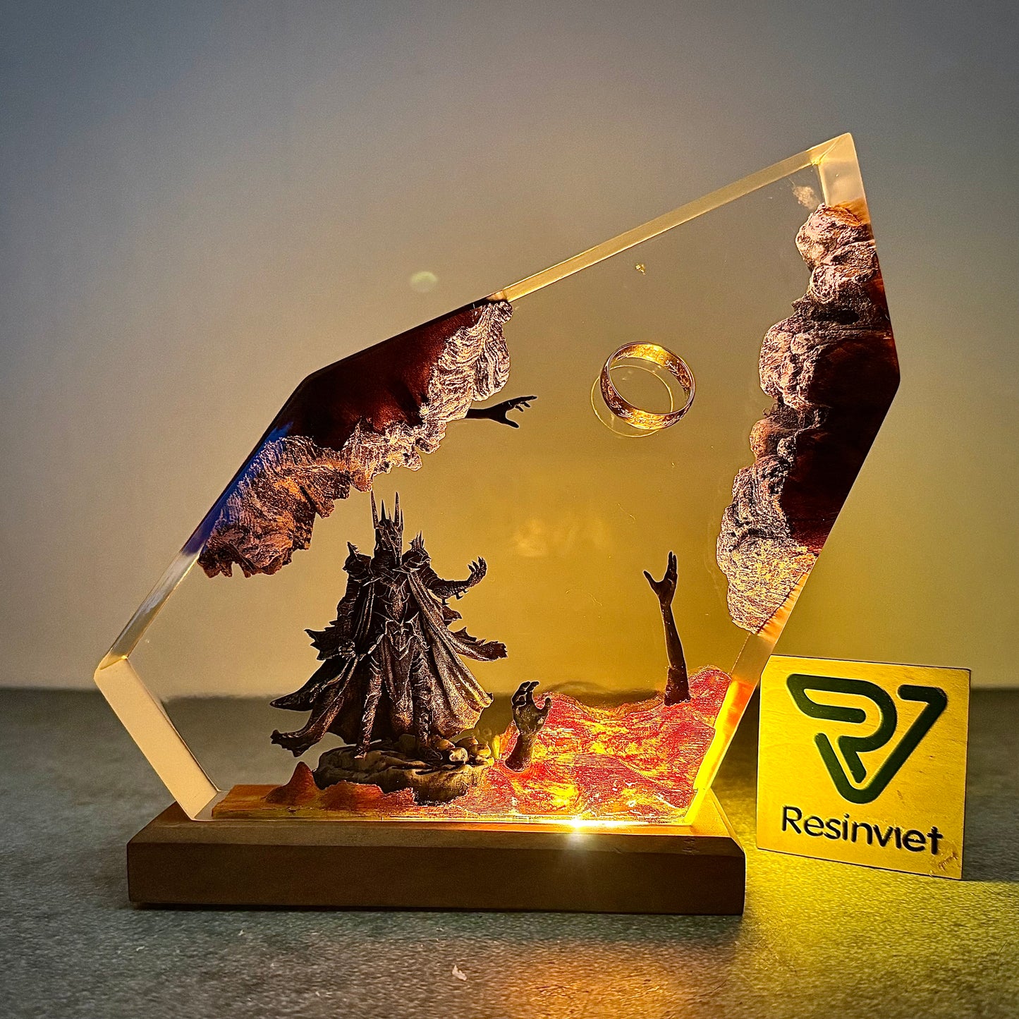 Master of the Rings: Dark Fortress Resin Lamp