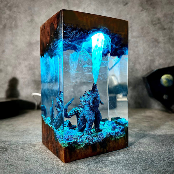 The Earth Guardian: Primal Nature Resin Lamp