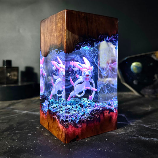 Fairy Blossom: The Rosy Spirit Resin Lamp