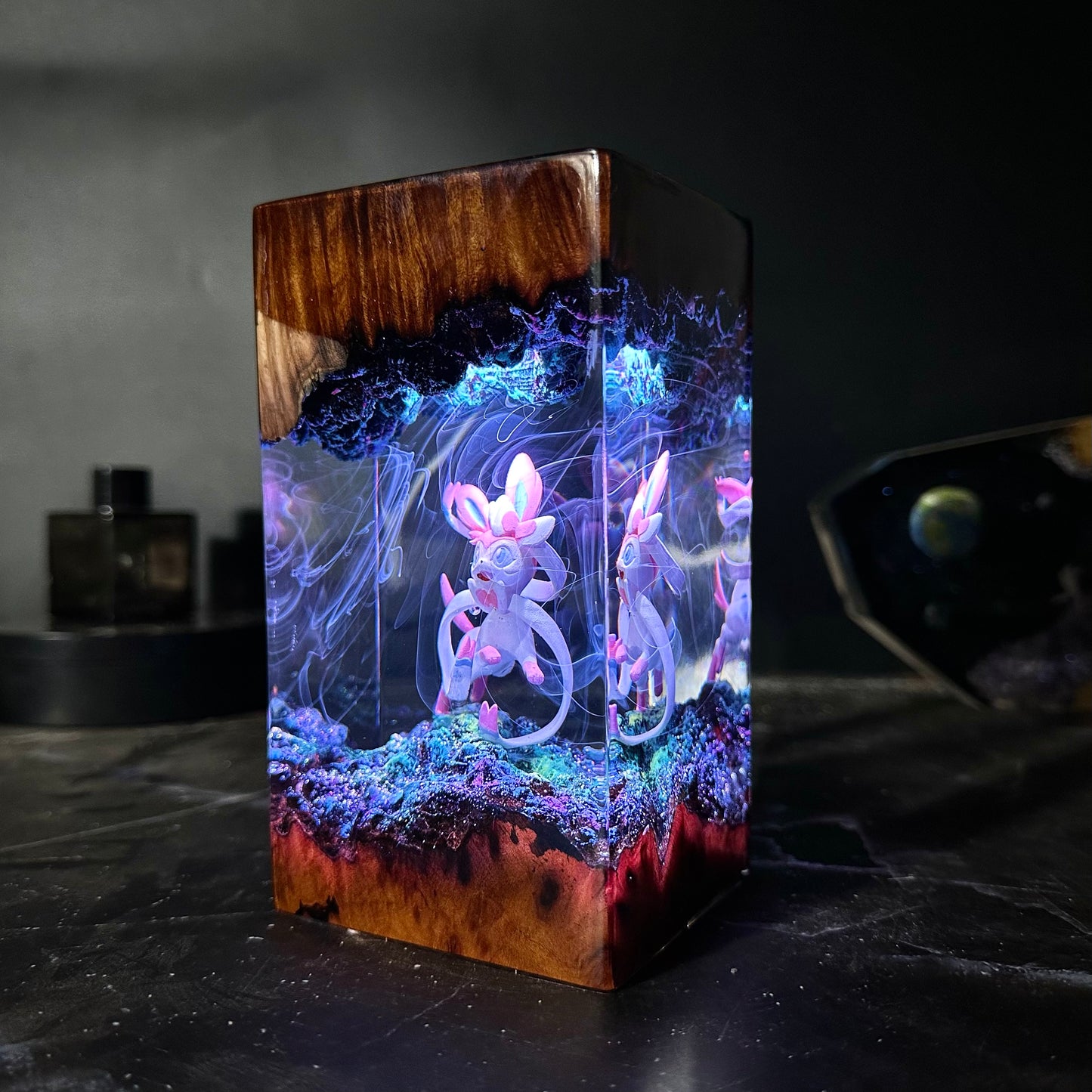 Fairy Blossom: The Rosy Spirit Resin Lamp