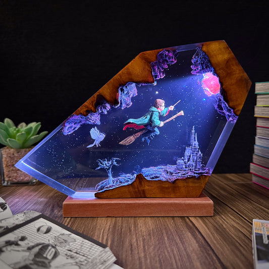 The Boy Who Lived: Magical Castle Resin Lamp