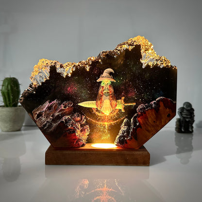 The Snow Witch: Lunar Mystery Resin Lamp