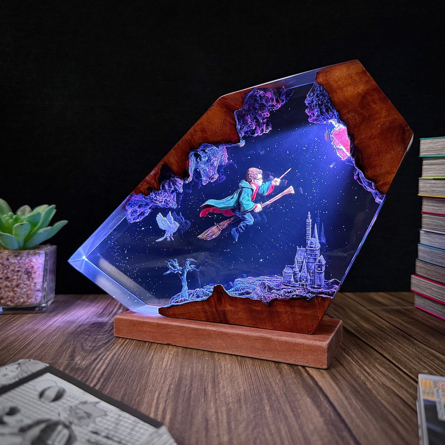 The Boy Who Lived: Magical Castle Resin Lamp