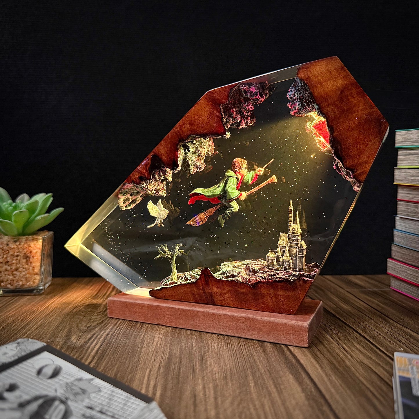 The Boy Who Lived: Magical Castle Resin Lamp
