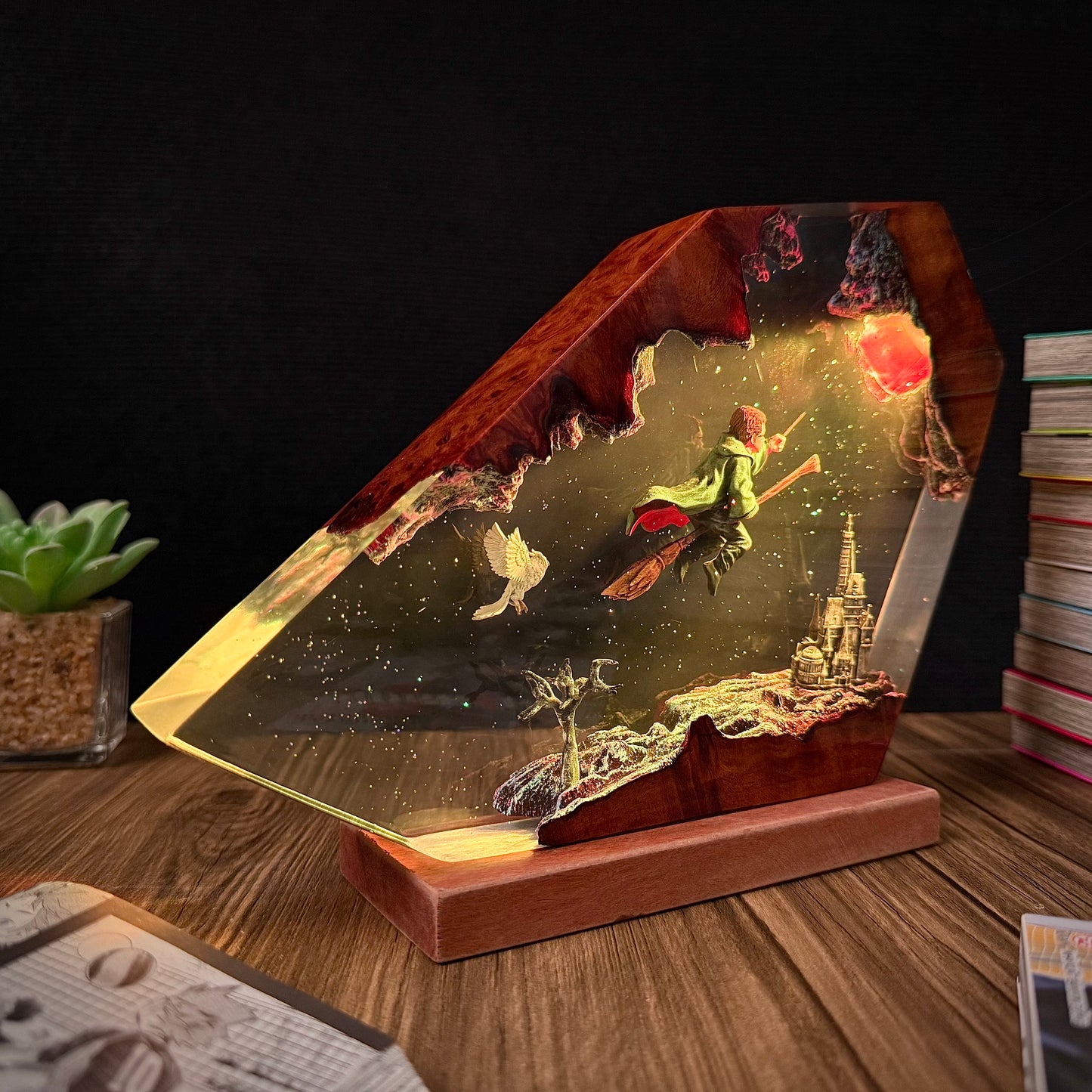 The Boy Who Lived: Magical Castle Resin Lamp