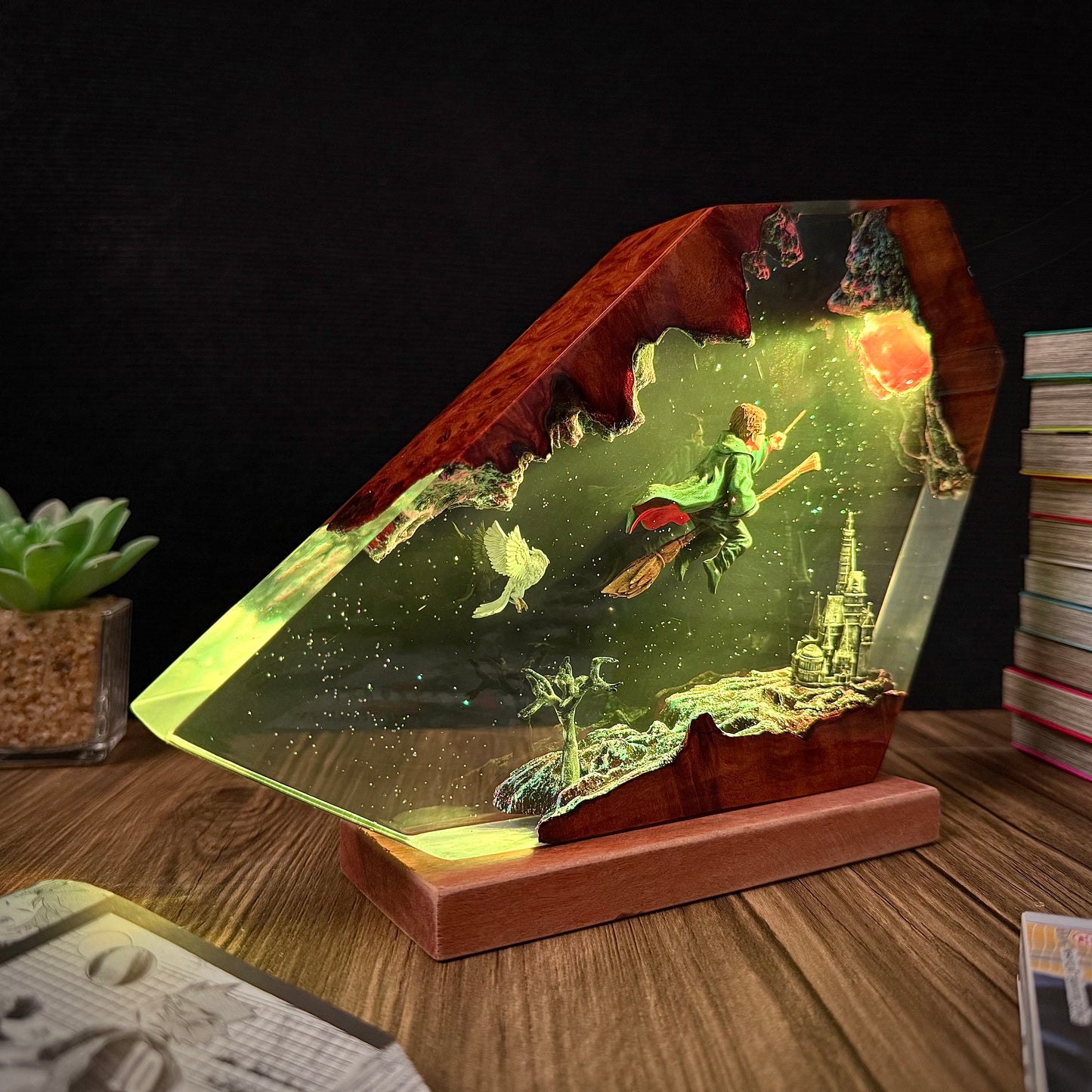 The Boy Who Lived: Magical Castle Resin Lamp