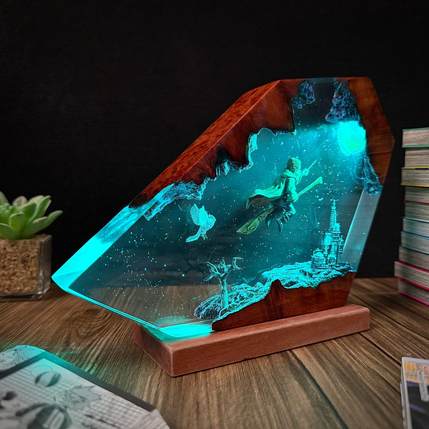 The Boy Who Lived: Magical Castle Resin Lamp
