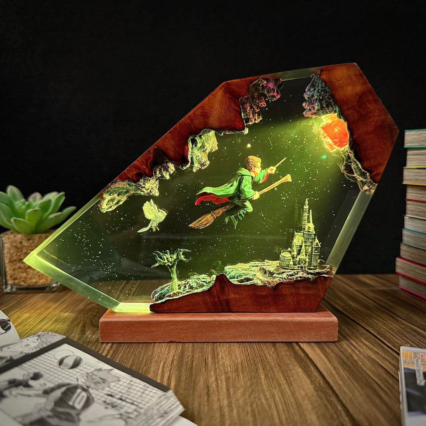 The Boy Who Lived: Magical Castle Resin Lamp