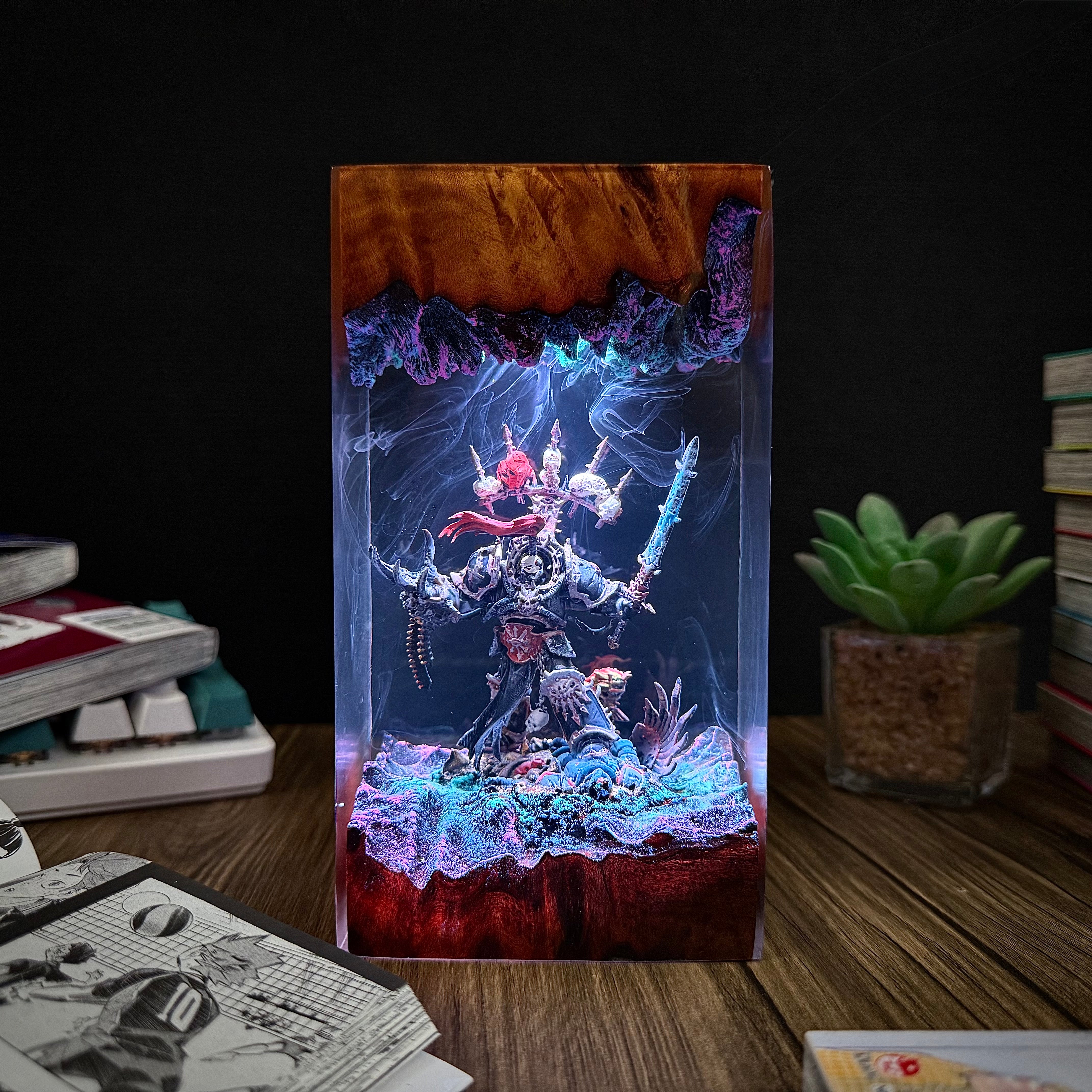 Chaotic Marine Warhammer Resin lamp