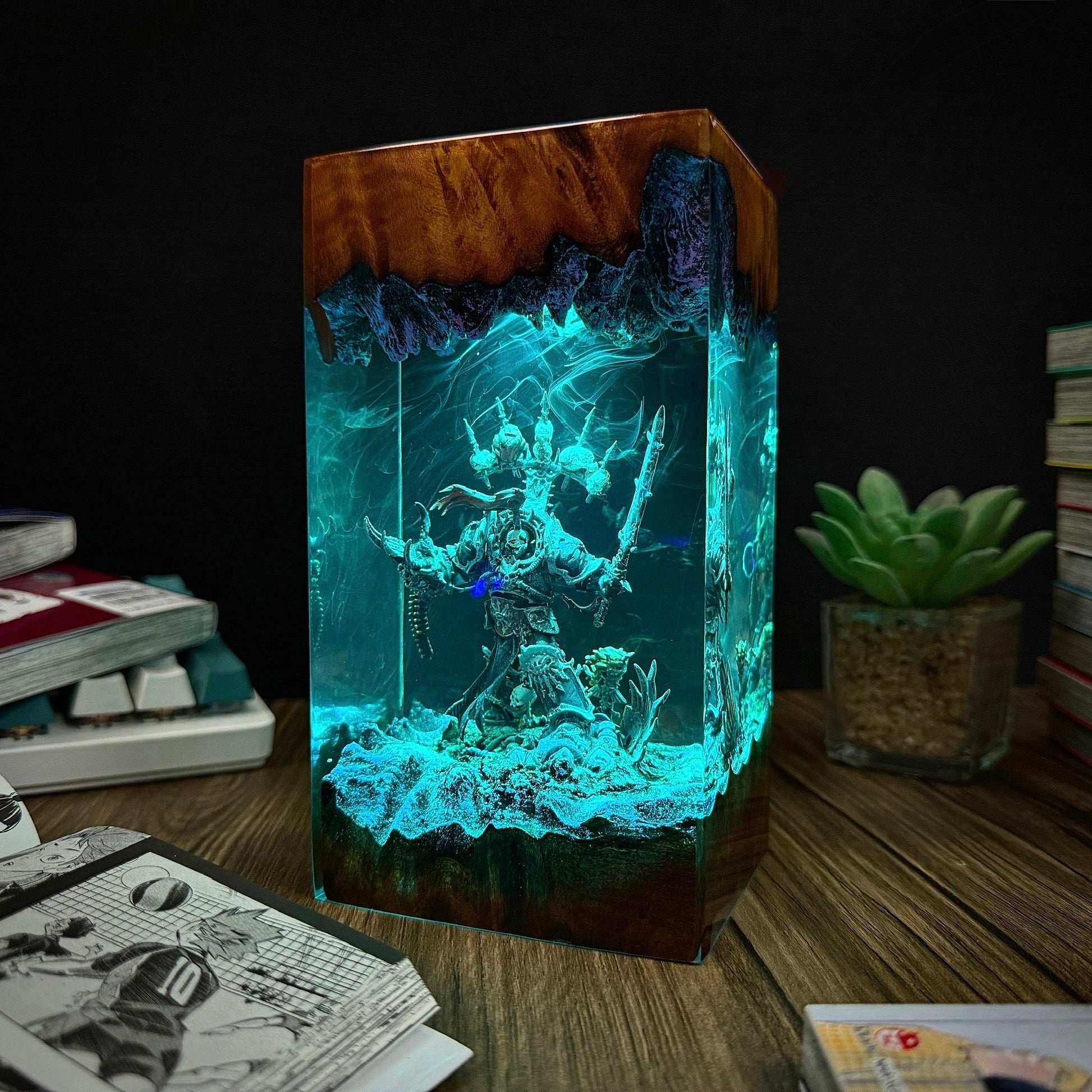 Chaotic Marine Warhammer Resin lamp