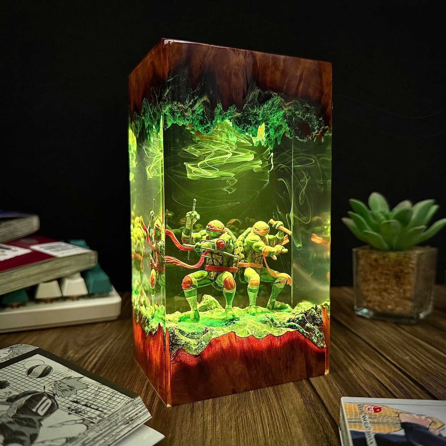 Subterranean Brothers: Shadow Shinobi Resin Lamp