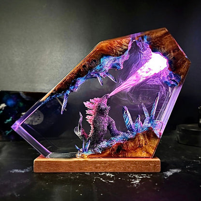 Monarch of the Ruins: Atomic Surge Resin Lamp
