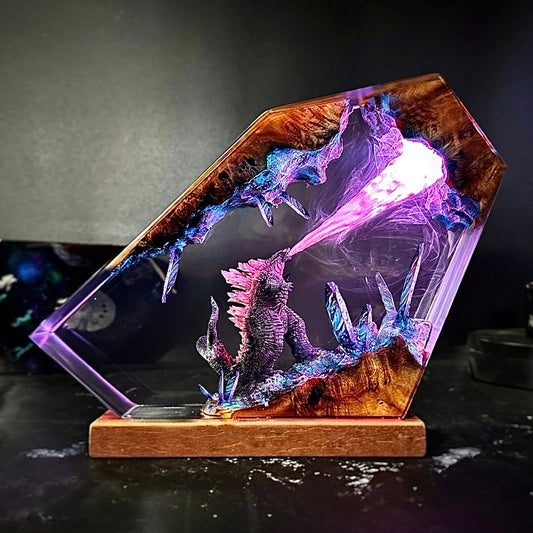 Monarch of the Ruins: Atomic Surge Resin Lamp
