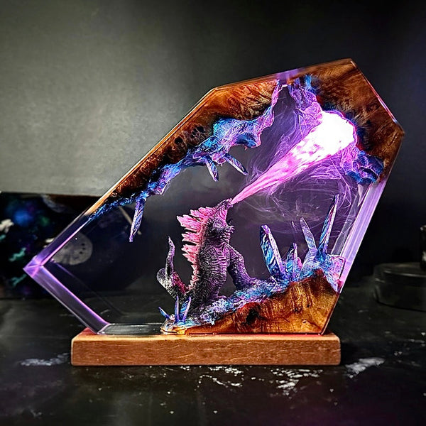 Monarch of the Ruins: Atomic Surge Resin Lamp