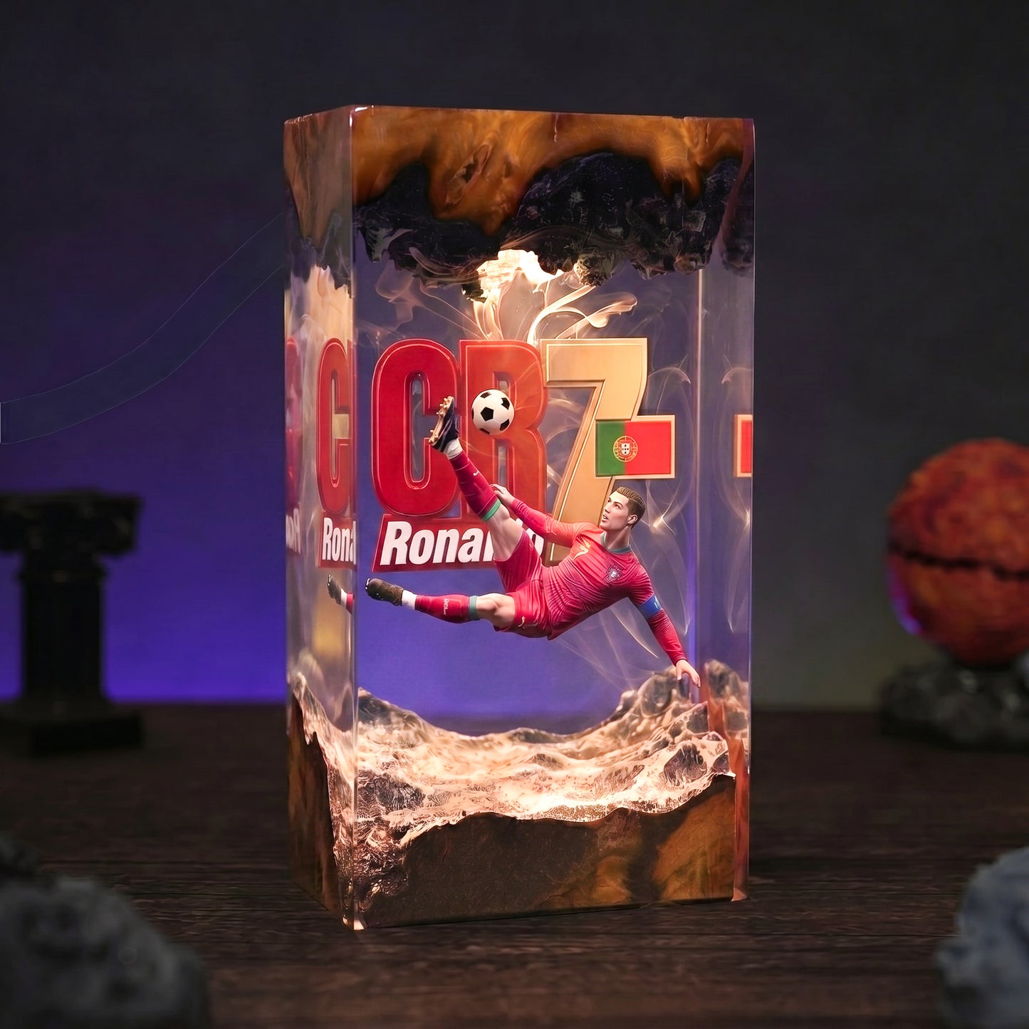 The Best Football Player Resin Lamp