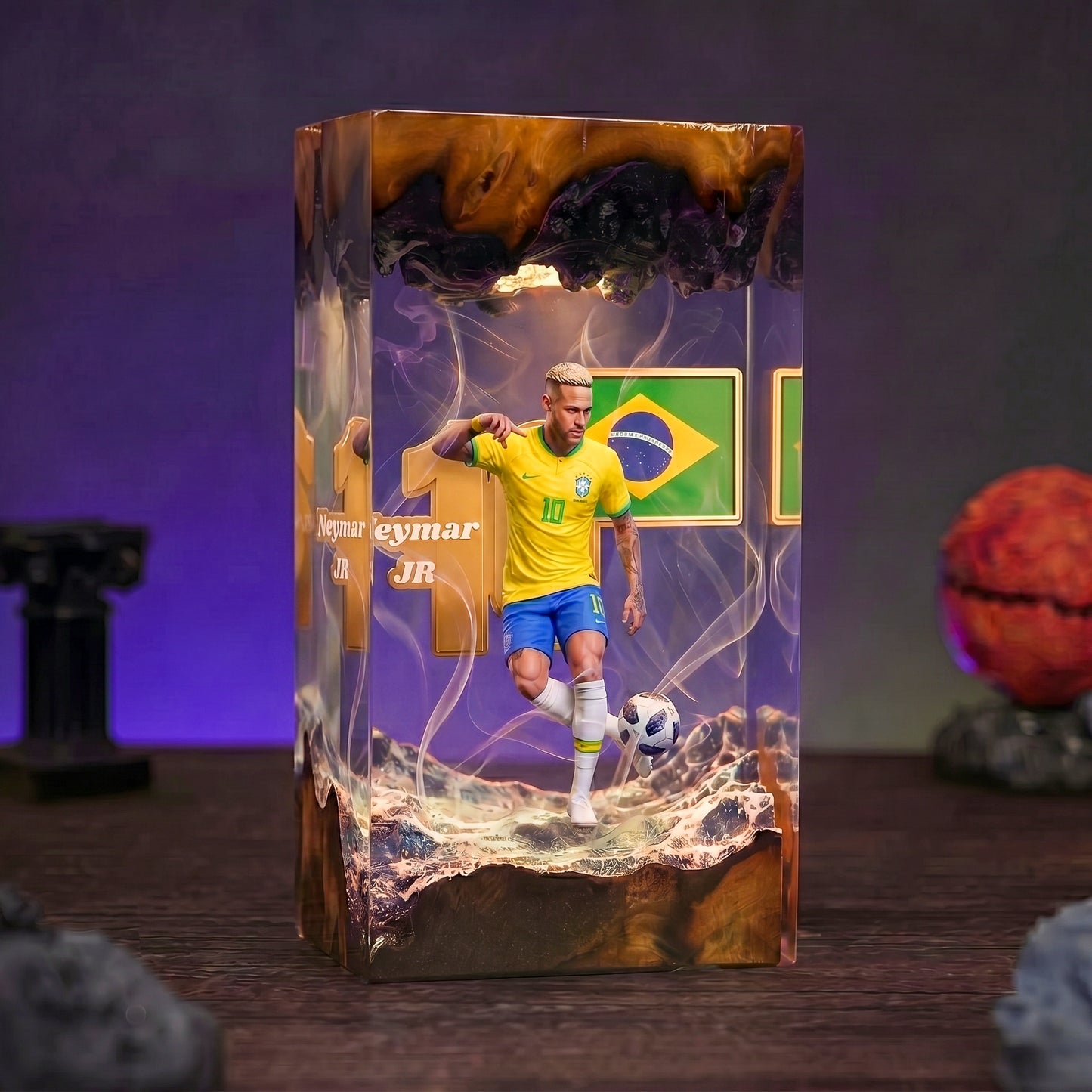 The Best Football Player Resin Lamp