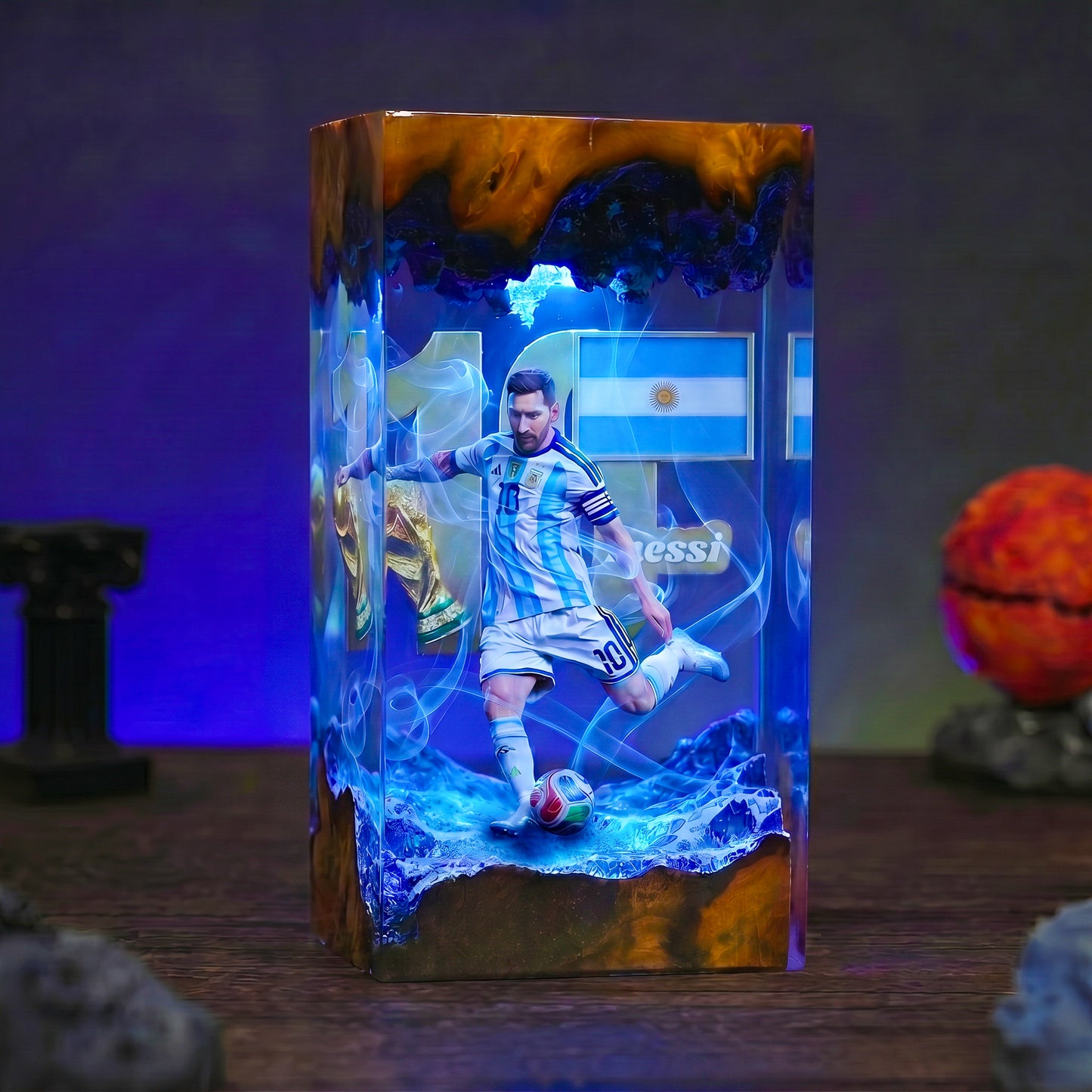 The Best Football Player Resin Lamp