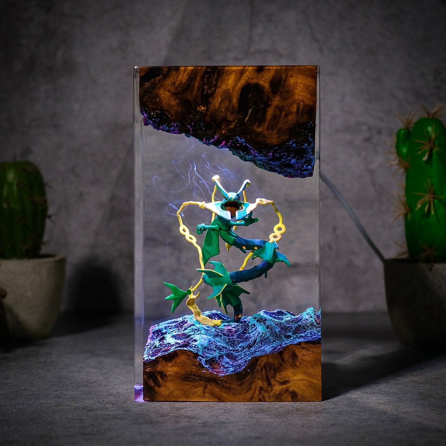 Ruler of the Clouds: Green Legend Resin Lamp