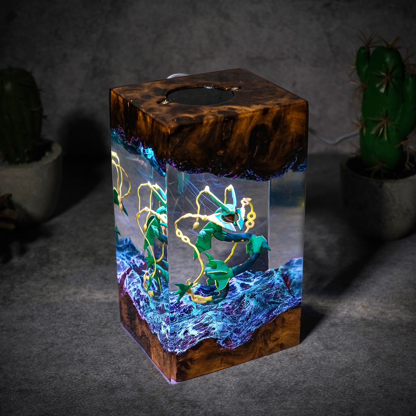 Ruler of the Clouds: Green Legend Resin Lamp