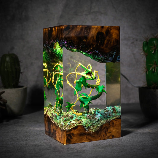 Ruler of the Clouds: Green Legend Resin Lamp