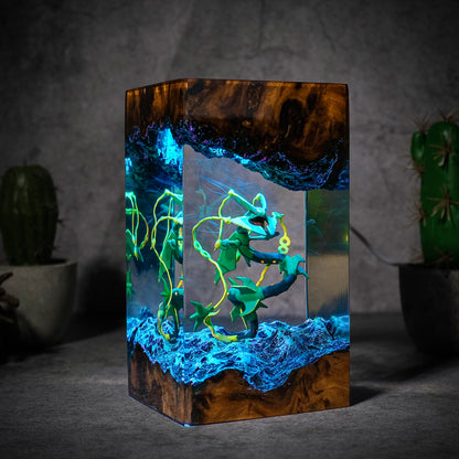 Ruler of the Clouds: Green Legend Resin Lamp