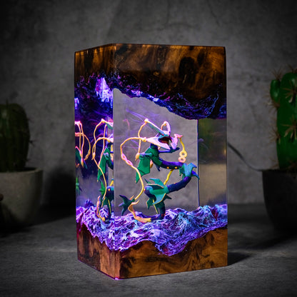 Ruler of the Clouds: Green Legend Resin Lamp