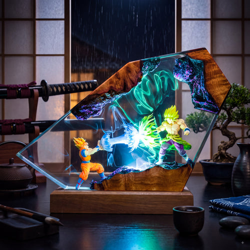 Goku vs Broly Resin Lamp