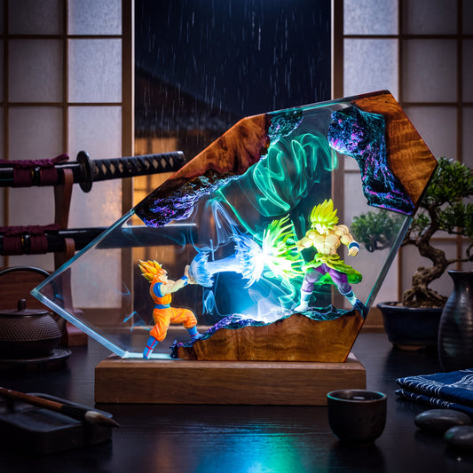 Goku vs Broly Resin Lamp