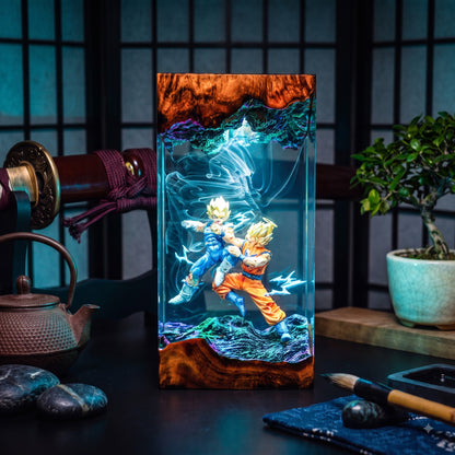 Goku vs Vegeta v2 Resin Lamp