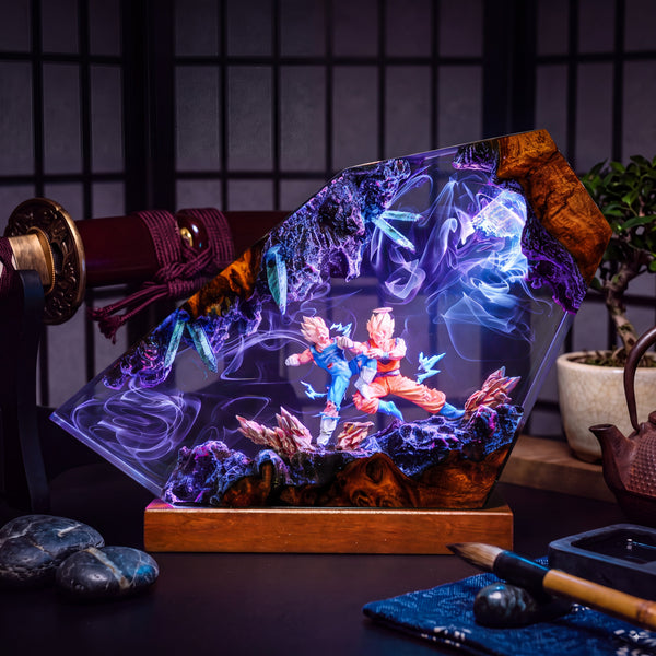 Goku vs Vegeta Resin Lamp