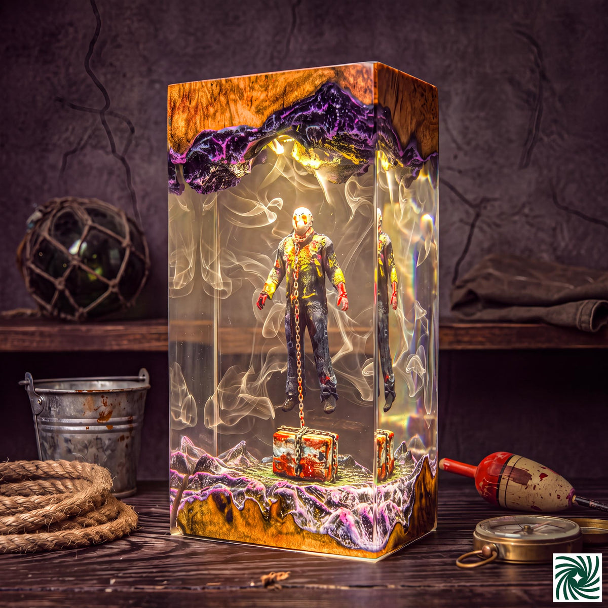 Jason Voorhees Underwater Resin Lamp