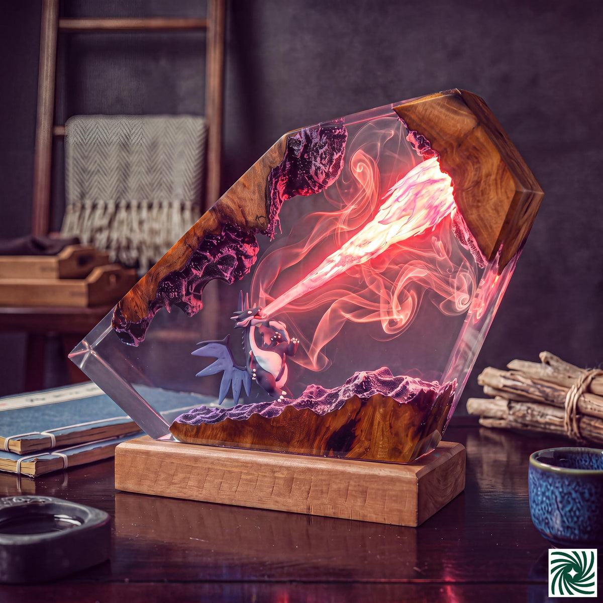 Mega Charizard X Resin Lamp