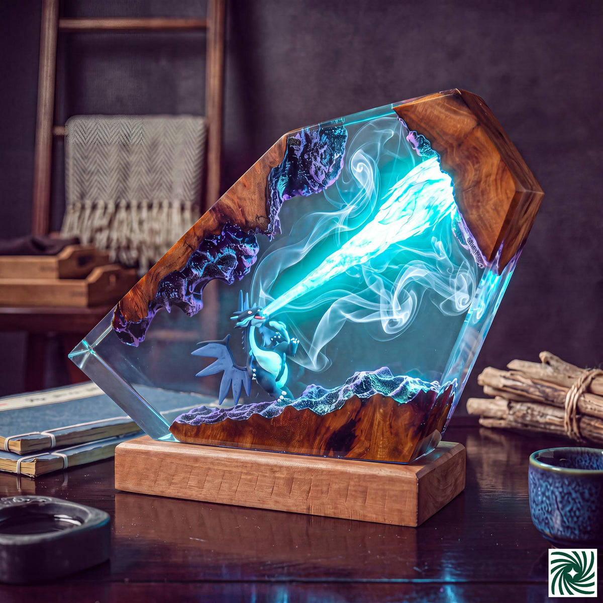 Mega Charizard X Resin Lamp