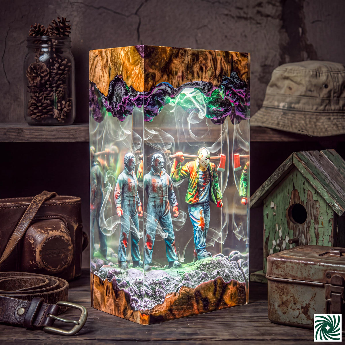 Michael Myers & Jason Voorhees Resin Lamp