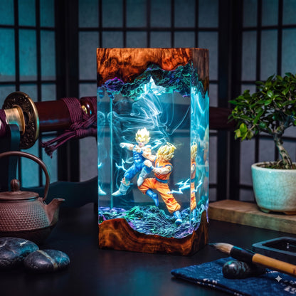 Goku vs Vegeta v2 Resin Lamp