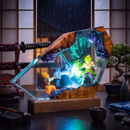 Goku vs Broly Resin Lamp